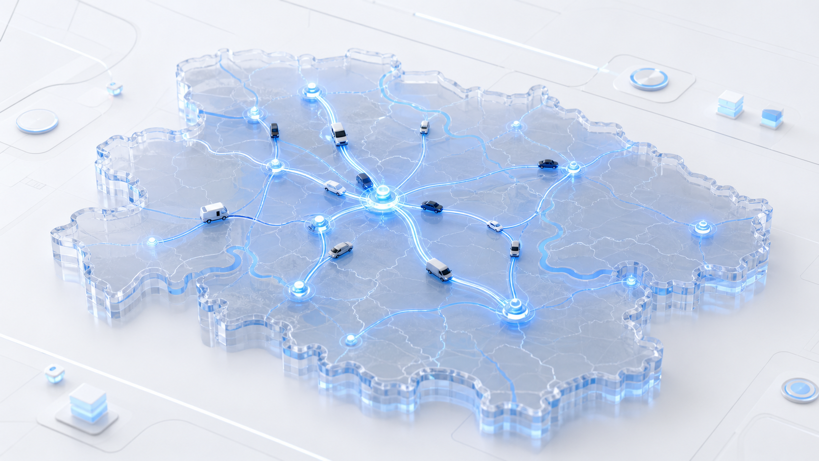 3D Rhein-Neckar Karte mit mobilem Autoankauf Netzwerk