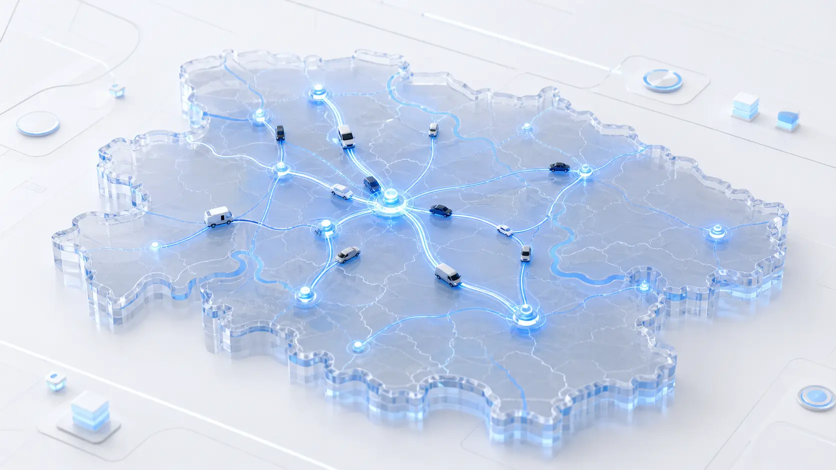 3D Rhein-Neckar Karte mit mobilem Autoankauf Netzwerk